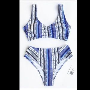 CUPSHE face the sea print bikini - new with tags
